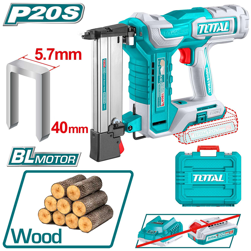 Máy bắn đinh chữ U dùng pin 20V Total TCSNLI6005