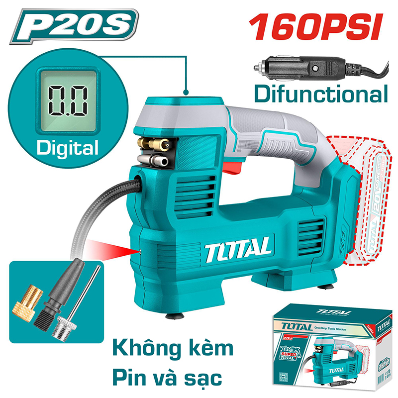 Máy bơm hơi dùng pin 20V Total TACLI2012