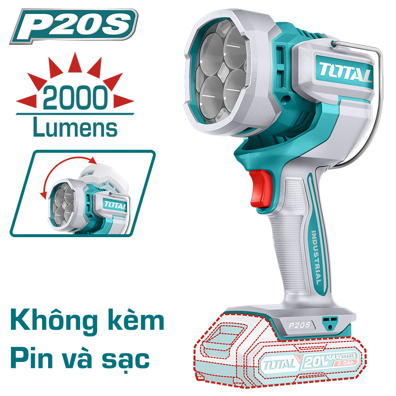 Đèn làm việc dùng pin 20V Total TWLI2088