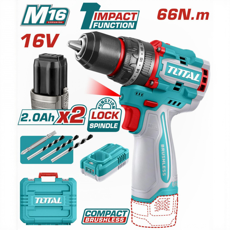 Máy khoan động lực dùng pin 16V Total TIDLI166062