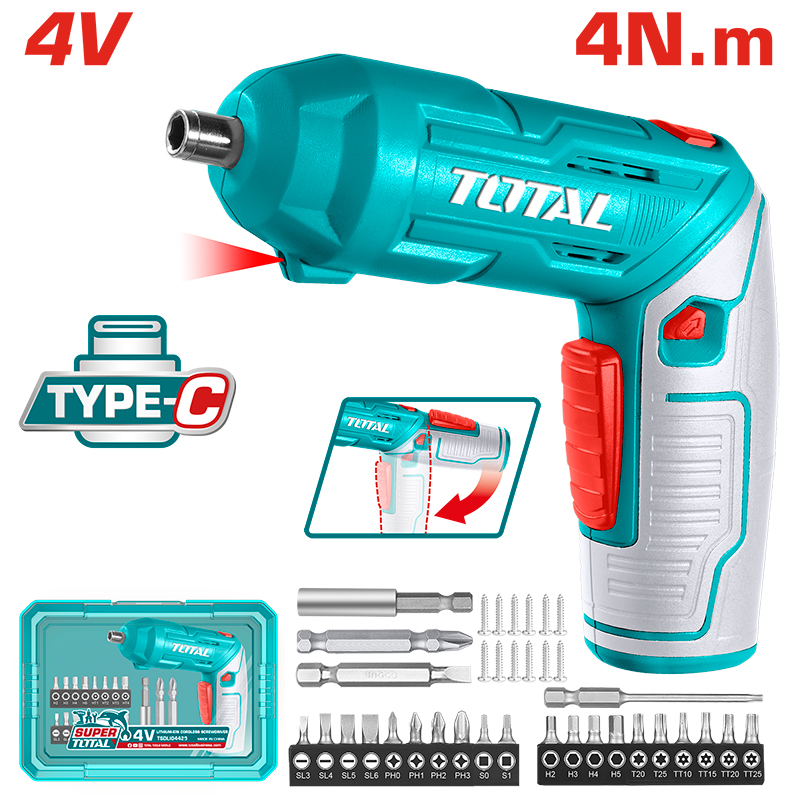 Máy vặn vít mini dùng pin 4V Total TSDLI04425