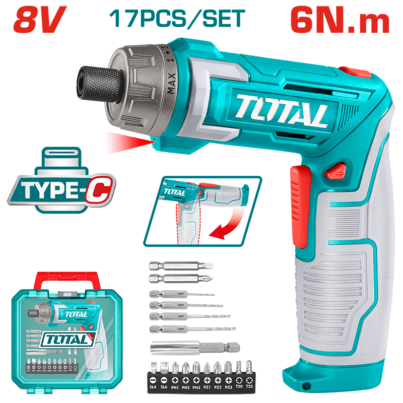 Máy vặn vít mini dùng pin 8V Total TSDLI08025