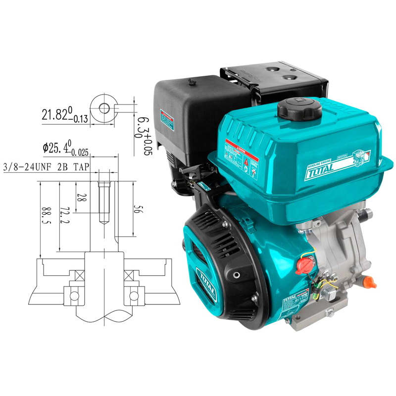 Động cơ nổ dùng xăng 13HP Total TGEN1881