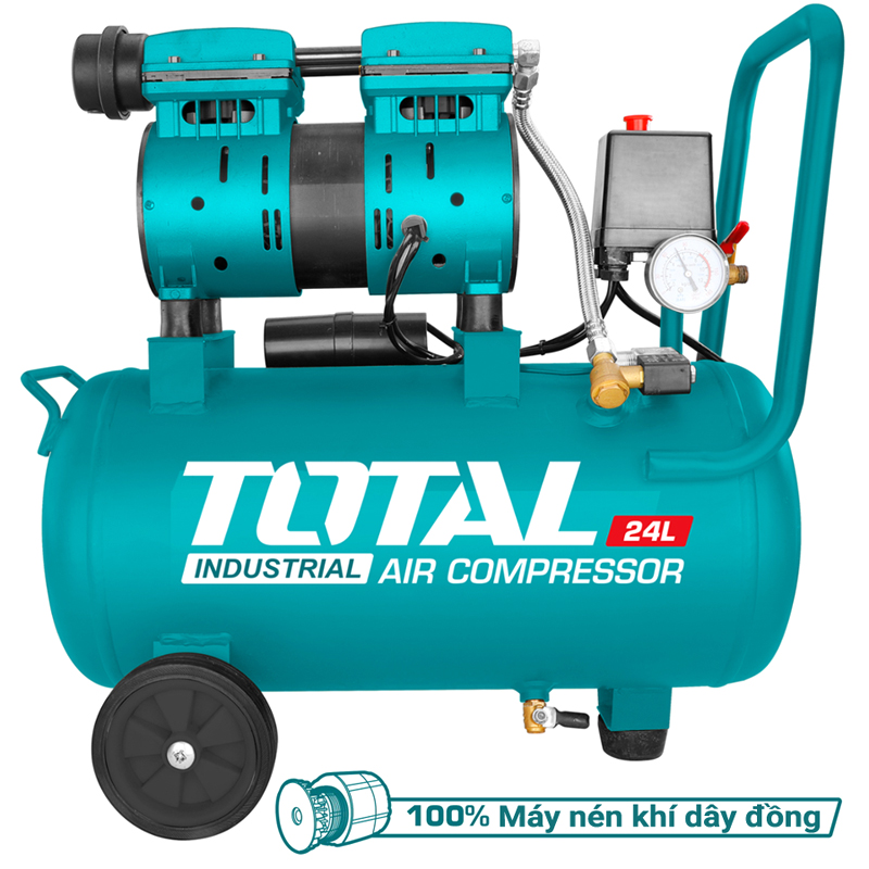 Máy nén khí 24L không dầu 0.8HP Total TCS1075248T