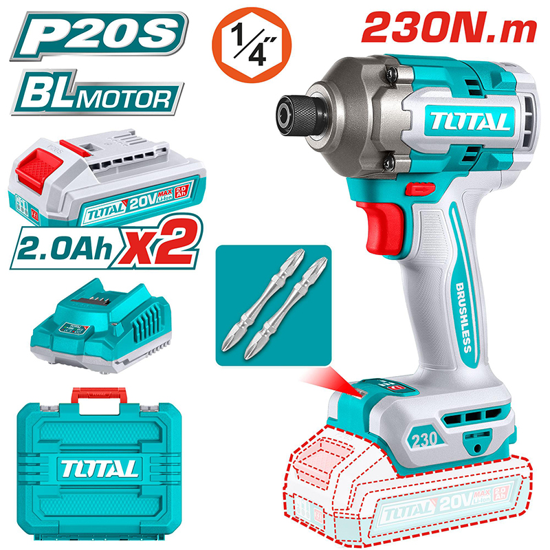 Máy vặn vít dùng pin 20V Total TIRLI2023