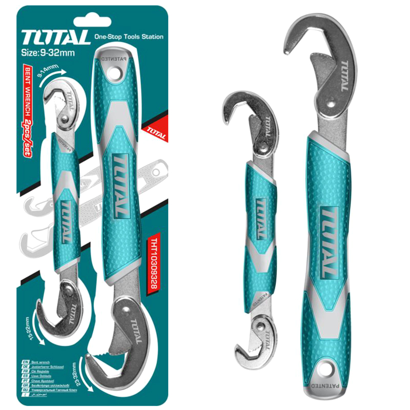 Bộ mỏ lết đa năng 2 chi tiết Total THT10309328