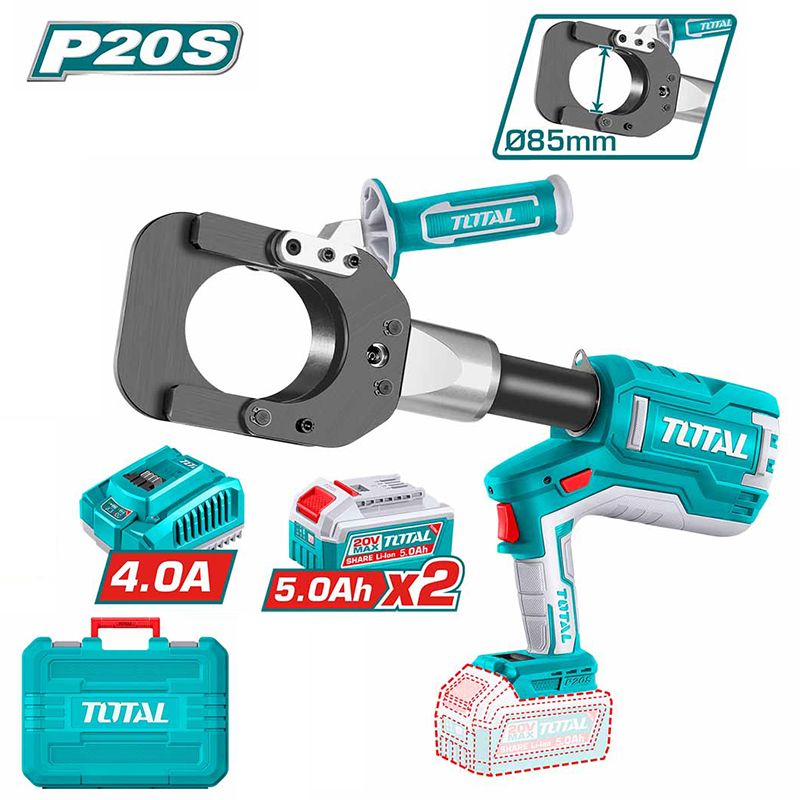 Máy cắt cáp thủy lực dùng pin 20V Total TRCLI2005