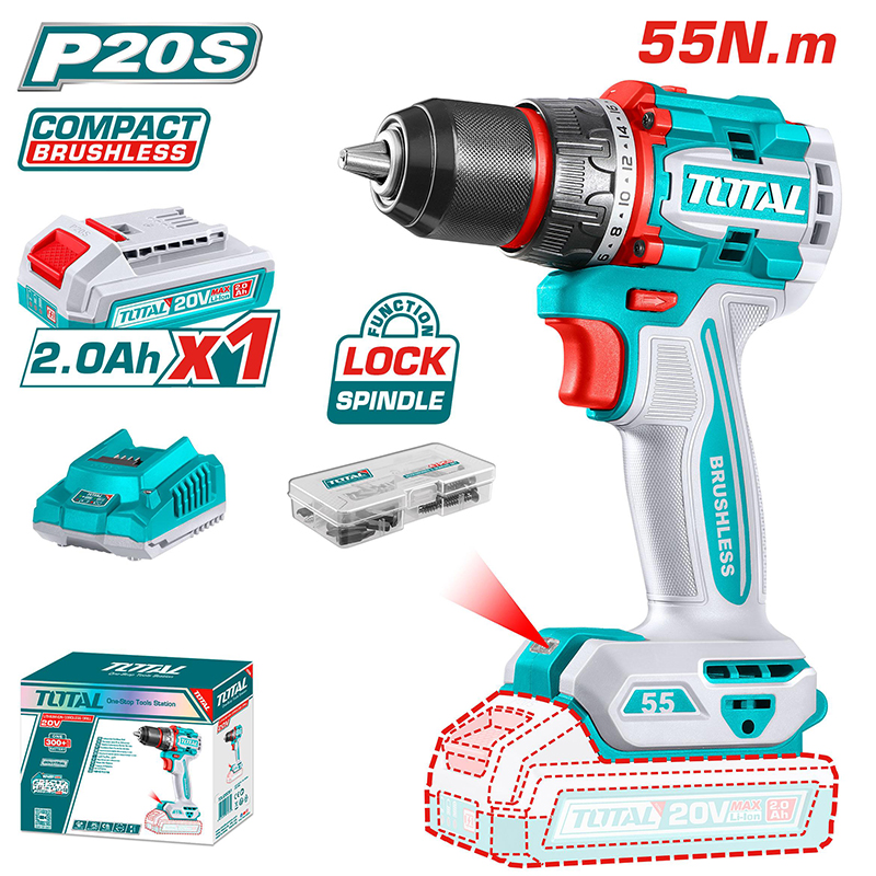 Máy khoan pin 20V Total TDLI205582
