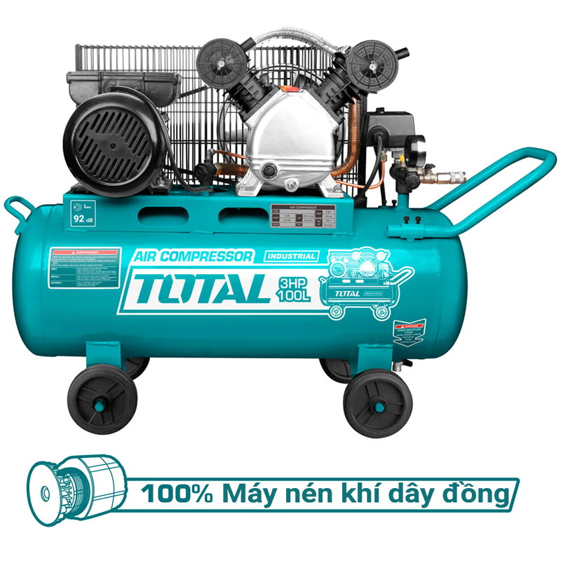 Máy nén khí 100L dây curoa 3HP Total TC2301006T