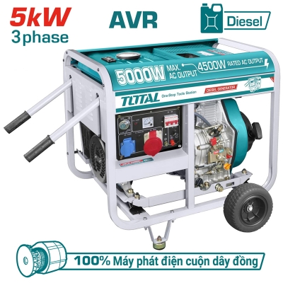 Máy phát điện động cơ dầu 5.0KW Total TP450003
