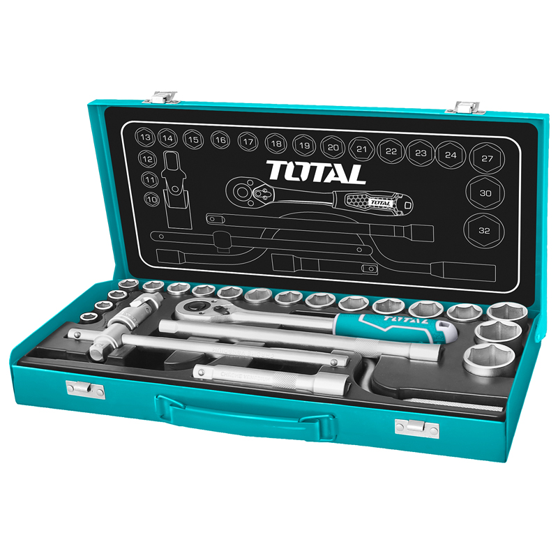 Bộ tuýp 24 chi tiết 1/2" Total THT141253