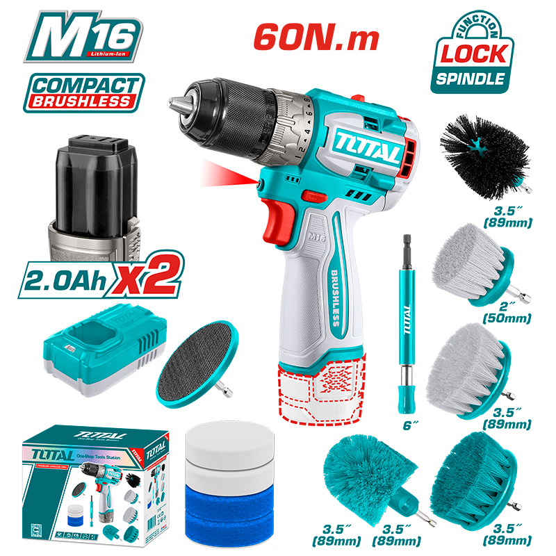Combo Máy khoan pin 16V Total TOSLI240786