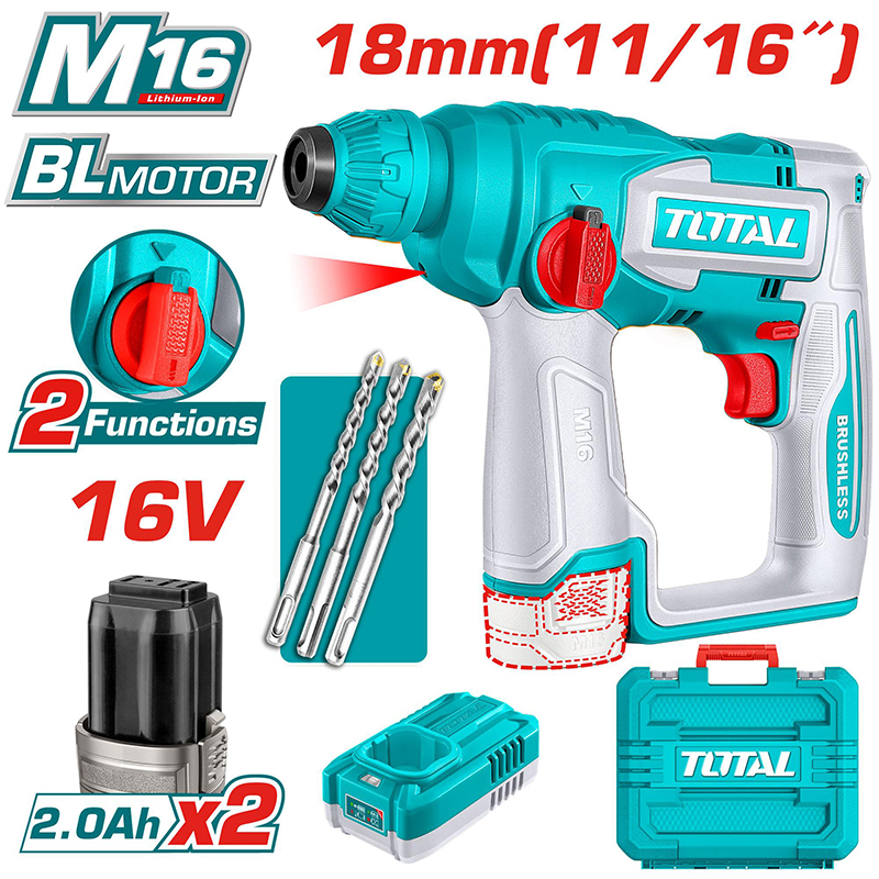 Máy khoan bê tông dùng pin 16V Total TRHLI16168