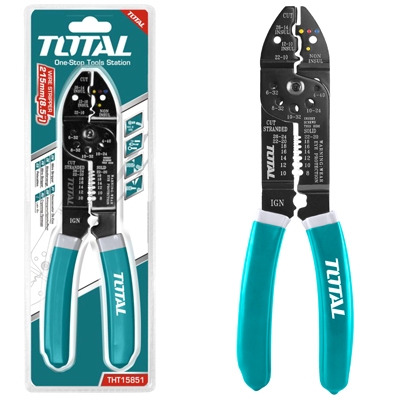 Kìm (kềm) tuốt dây điện 8.5" Total THT15851