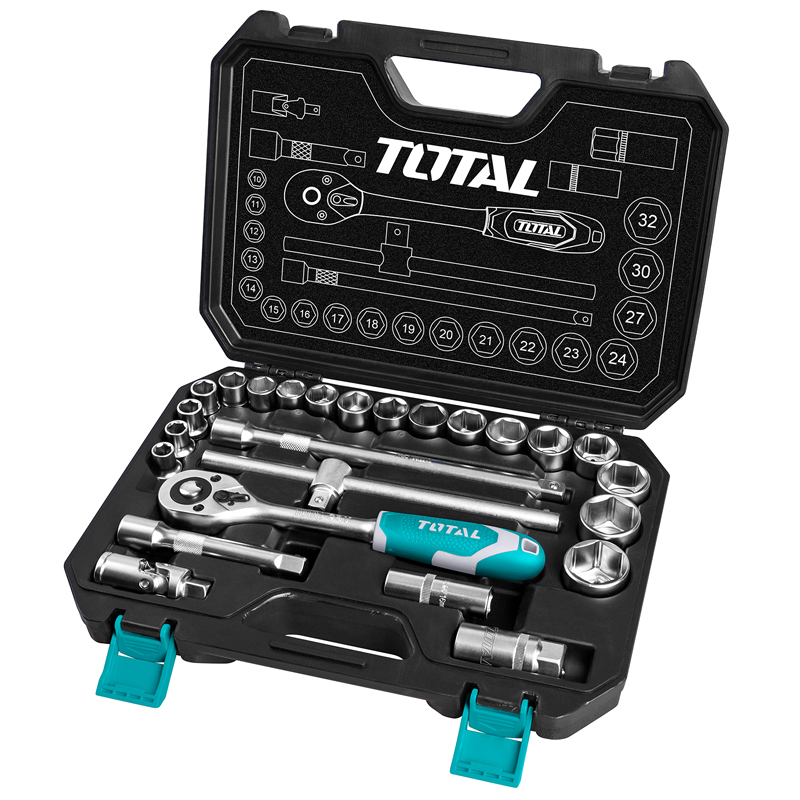 Bộ tuýp 25 chi tiết 1/2" Total THT121251