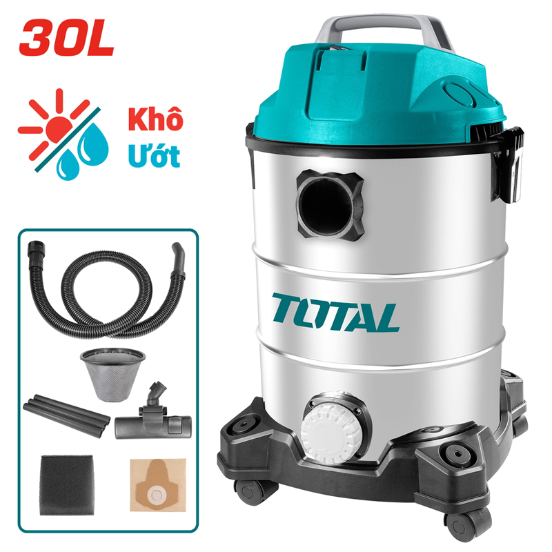 Máy hút bụi khô và ướt 30L Total TVC13301