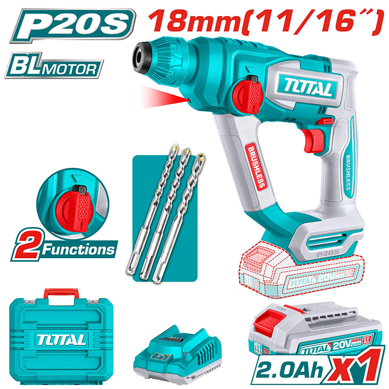 Máy khoan búa dùng pin 20V Total TRHLI201881