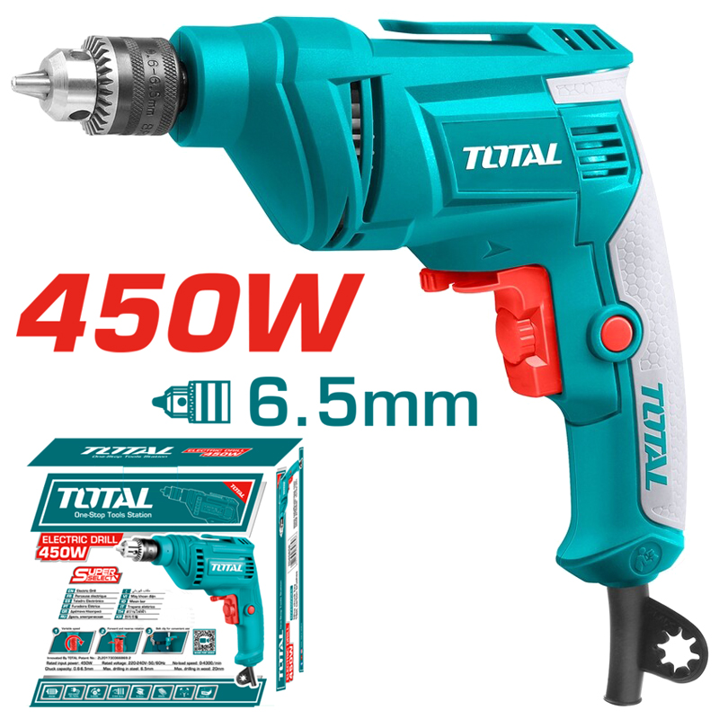 Máy khoan điện cầm tay 450W Total TD4506E