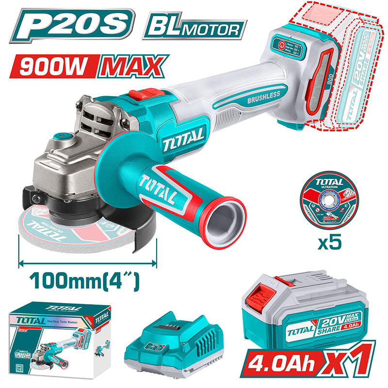 Máy mài góc dùng pin 20V Total TAGLI261021