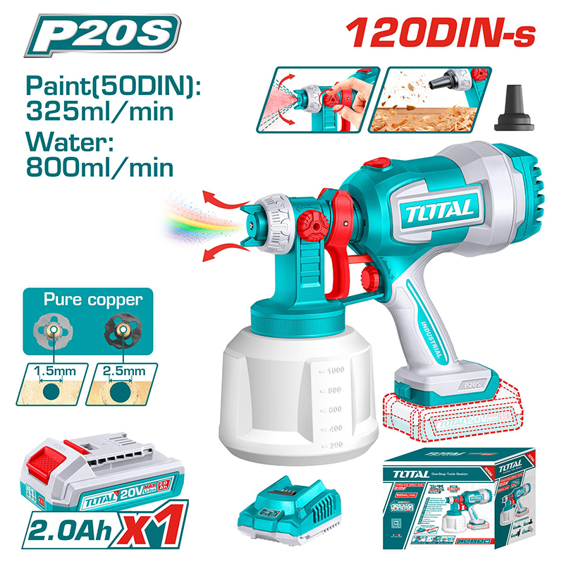 Máy phun sơn dùng pin 20V Total TSGLI20042