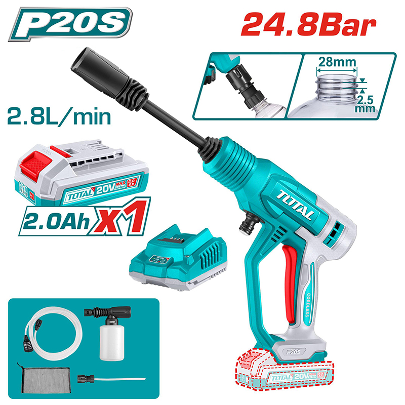 Máy xịt rửa dùng pin 20V Total TPWLI20362