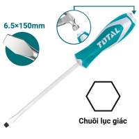 Tuốc nơ vít đóng dẹp 6.5x150mm Total THTGTS6150