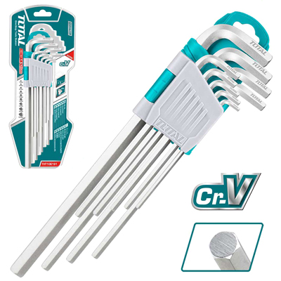 Bộ chìa lục giác đầu bằng 1.5-10mm Total THT106191