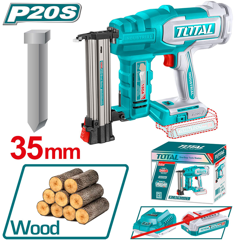 Máy bắn đinh thẳng 35mm dùng pin 20V Total TCBNLI2005