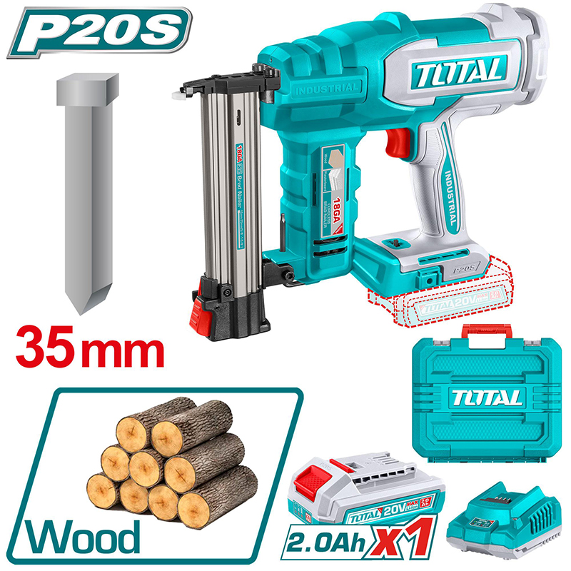 Máy bắn đinh thẳng 35mm dùng pin 20V Total TCBNLI2008