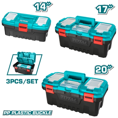 Bộ 3 thùng đựng đồ nghề nhựa Total TPBXK0031