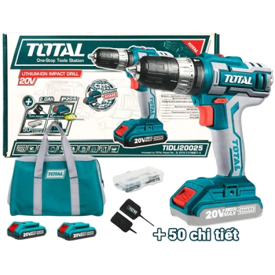 Máy khoan búa dùng pin 20V Total TIDLI20025