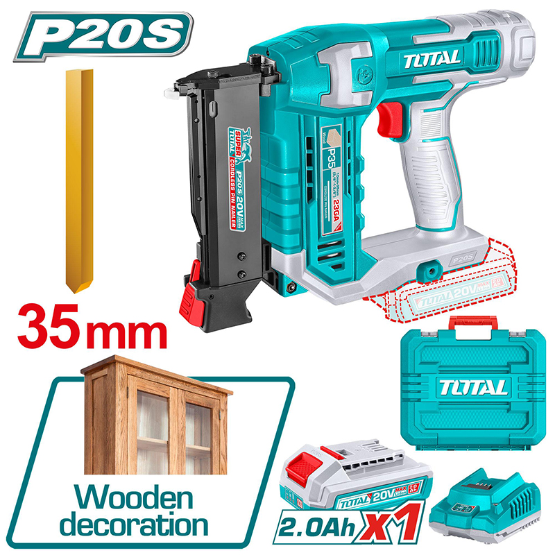 Máy bắn ghim 35mm dùng pin 20V Total TCBNLI3606