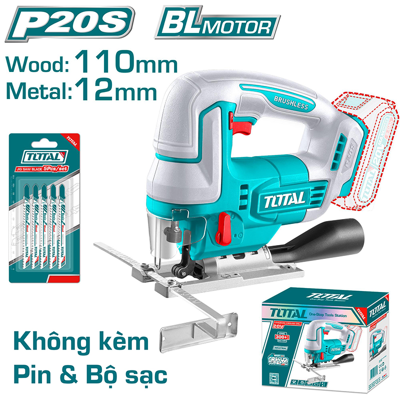 Máy cưa lọng dùng pin 20V Total TJSLI1008