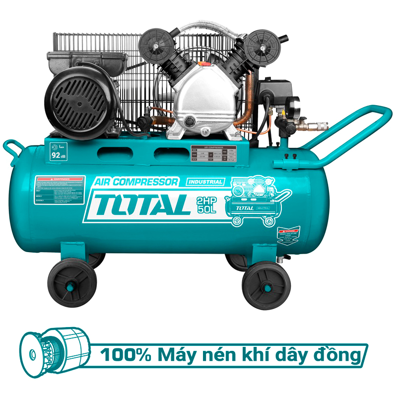 Máy nén khí 50L dây curoa 2HP Total TC2200506T