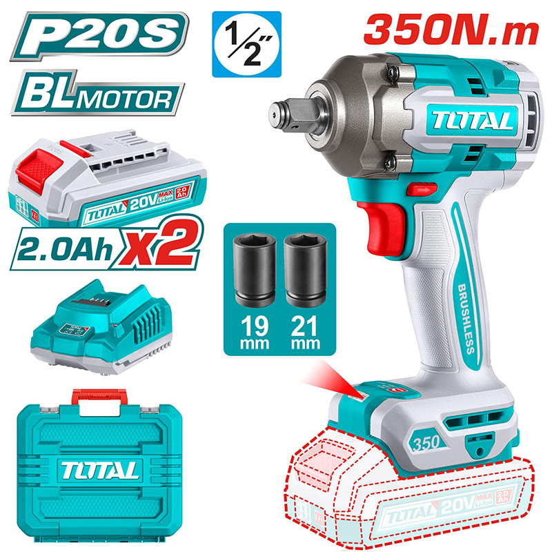 Máy vặn bu lông dùng pin 20V Total TIWLI2035