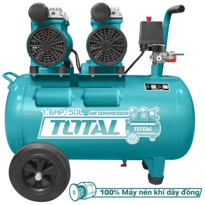 Máy nén khí 50L không dầu 1.6HP Total TCS2150502