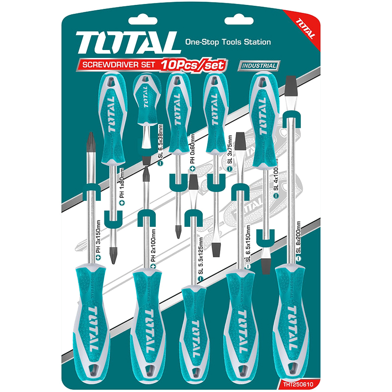 Bộ tuốc nơ vít 10 cái Total THT250610