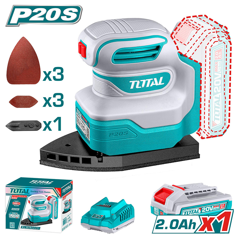 Máy chà nhám dùng pin 20V Total TPSLI20141