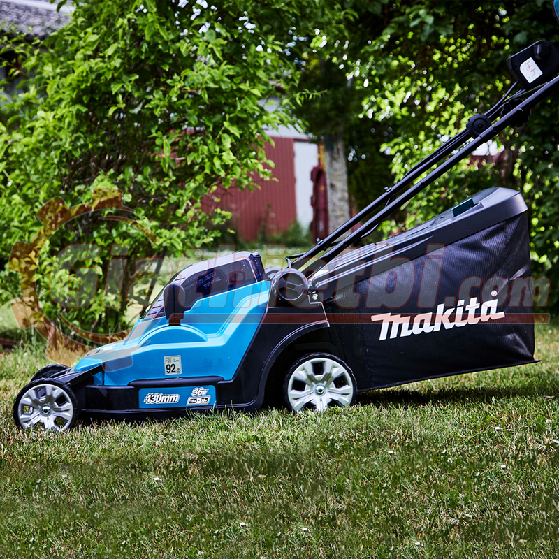 Máy cắt cỏ đẩy dùng Pin Makita DLM432CT2 (430mm) (18Vx2)